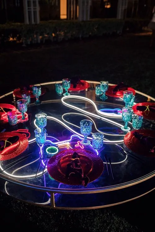 Kids among us table setting at round table