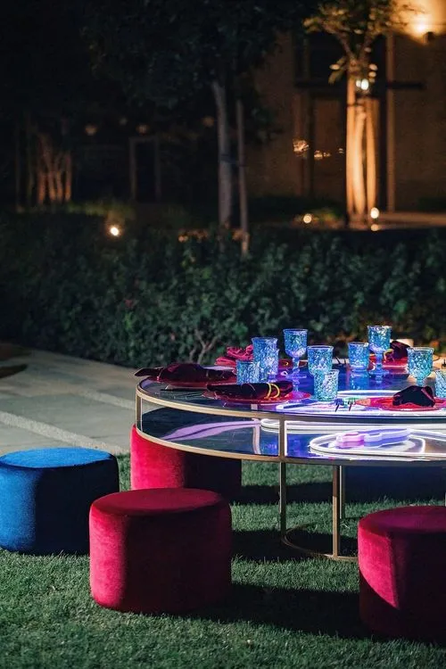 Kids among us table setting at round table