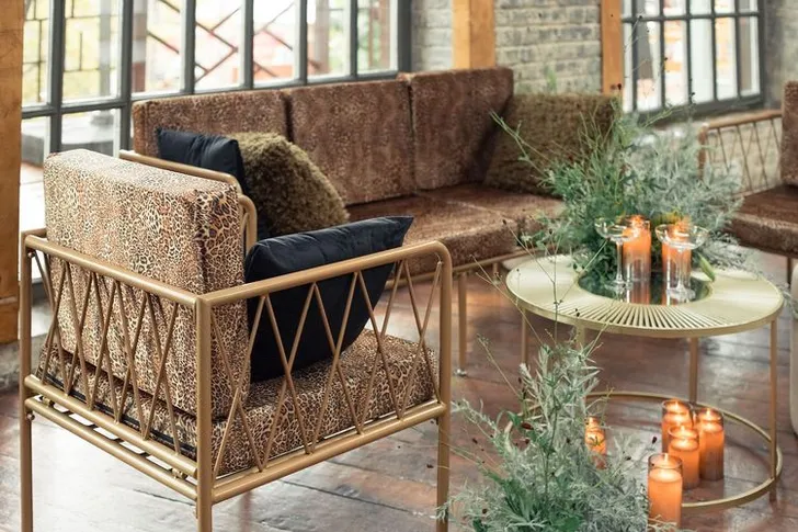 Leopard lounge setup