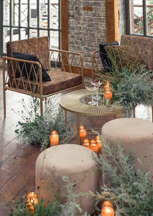 Leopard lounge setup