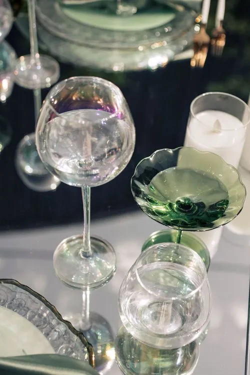 Matcha set on a black rectangular table