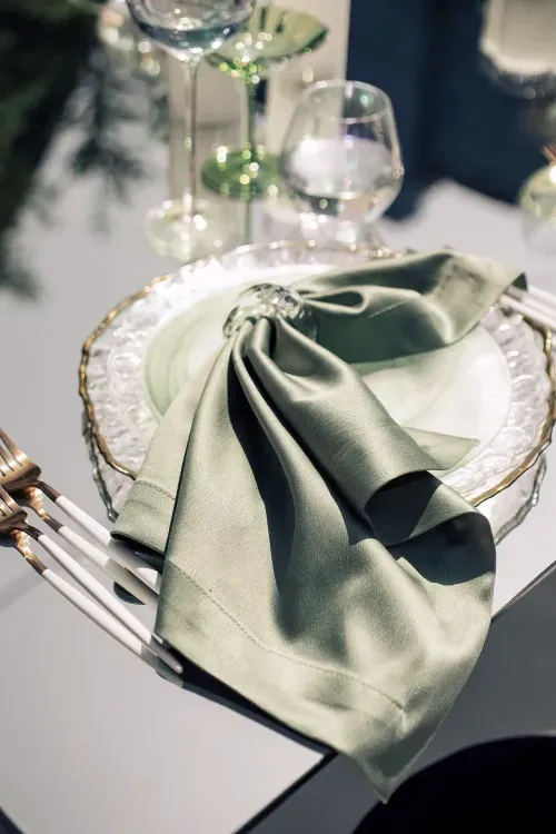 Matcha set on a black rectangular table