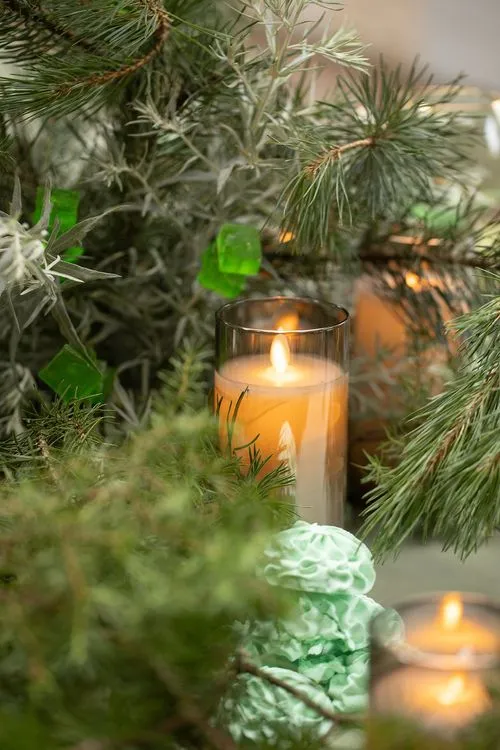 Matcha table setting at round table
