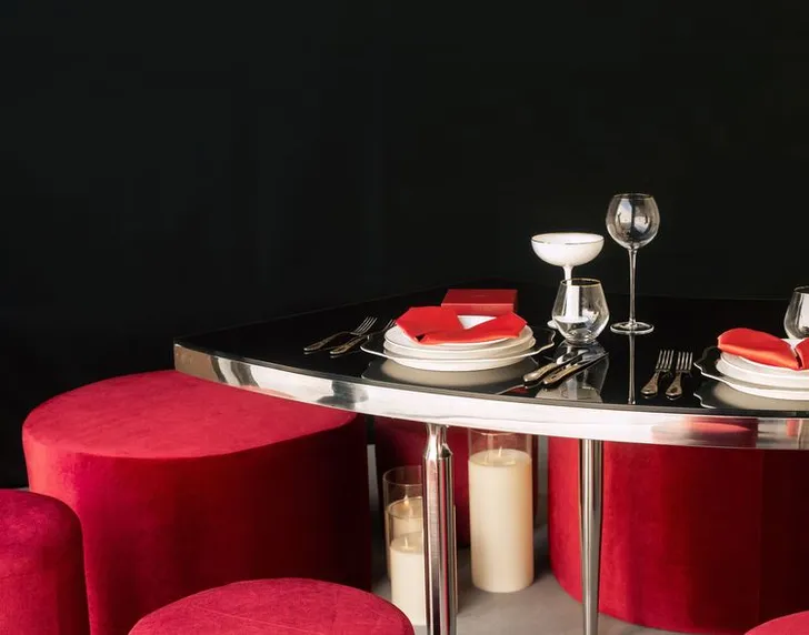 Modern Valentine’s Duo — Serpentine, Black & Red Accents