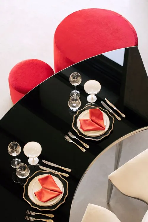 Modern Valentine’s Duo — Serpentine, Black & Red Accents