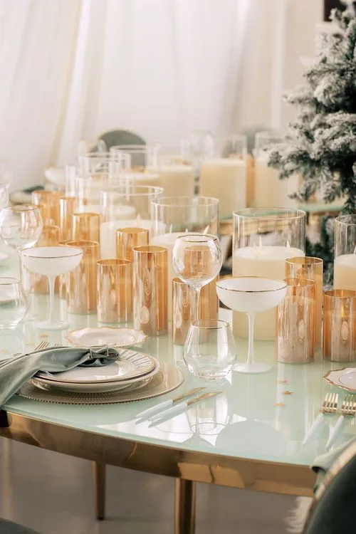 Nutcracker-Inspired Round — Fern Greens, Gold, Tree in Center