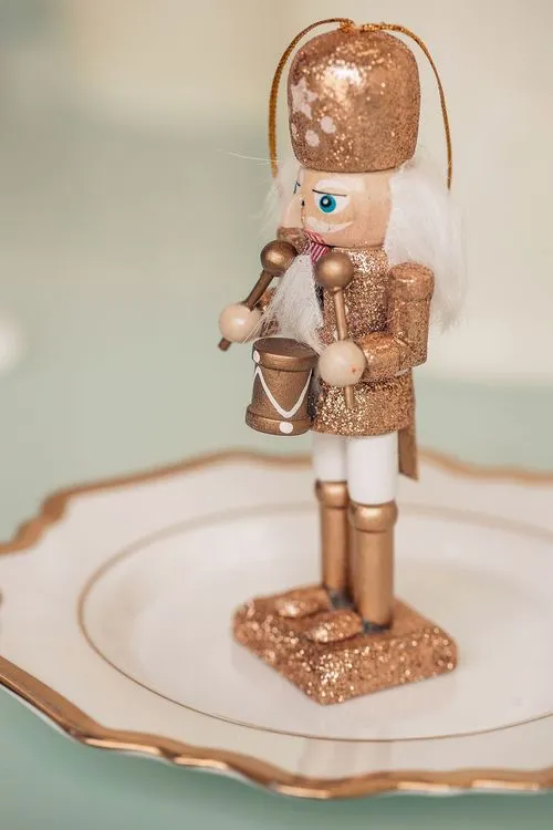 Nutcracker-Inspired Round — Fern Greens, Gold, Tree in Center