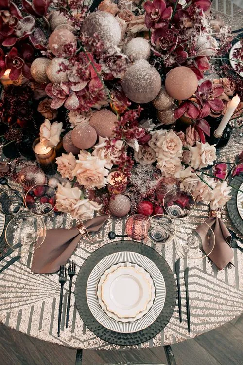 Opulent Florals in Cocoa & Nude — Round Table