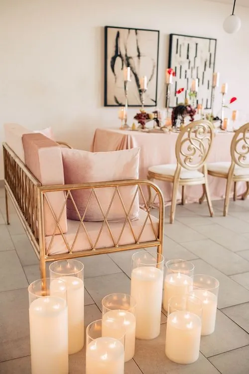 Rectangular table with carved velvet chairs