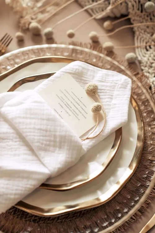 Sandy boho table setting