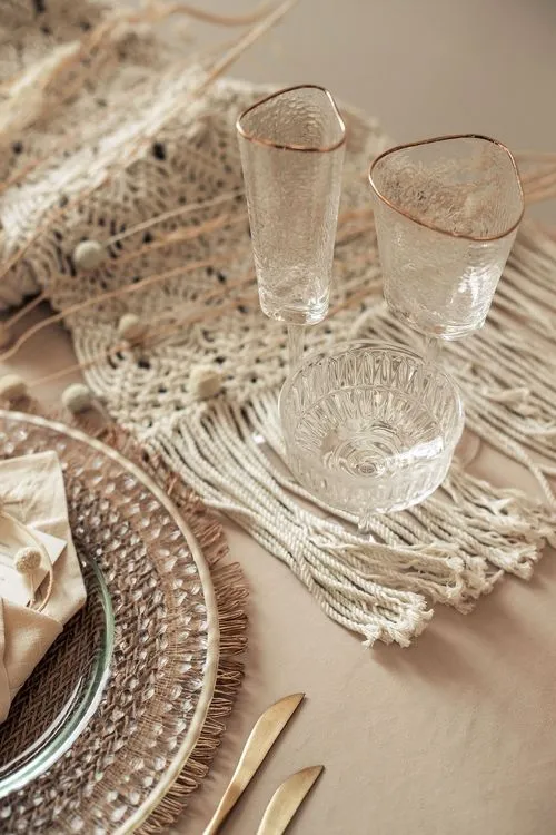 Sandy boho table setting
