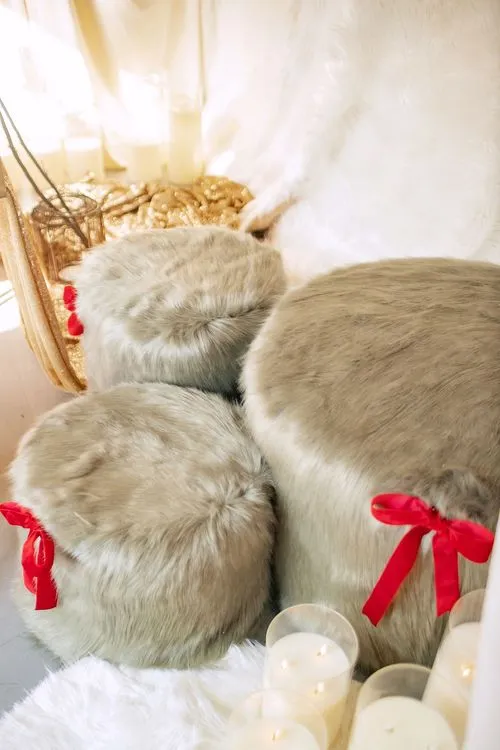 Sequin Table, Fur Accents, Saffron-Tinted Glasses