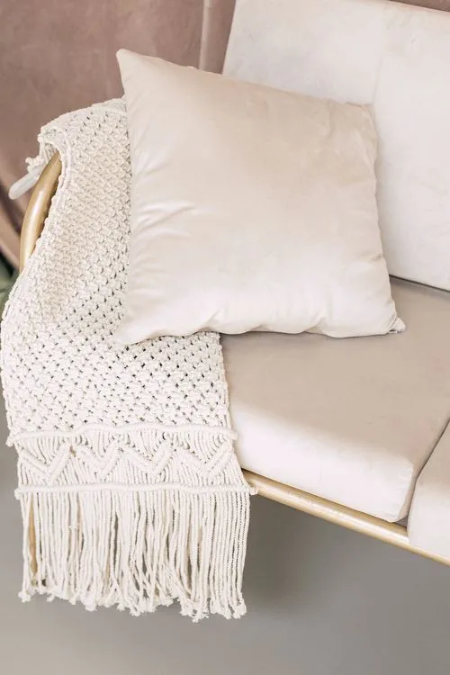 Soft green table setting at rectangular table