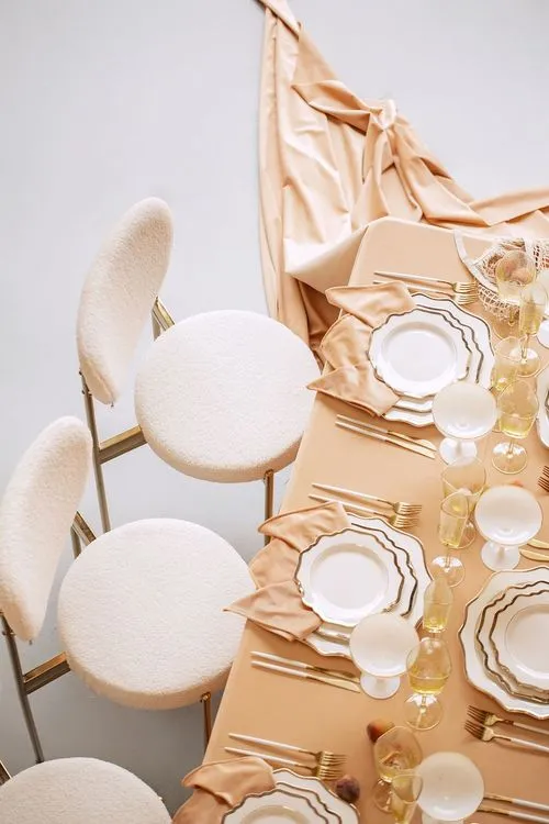 Soft Peach Tablescape