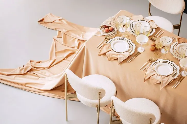 Soft Peach Tablescape