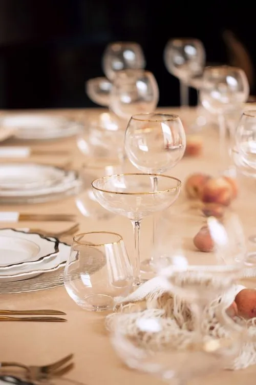 Soft Peach Tablescape