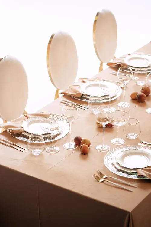 Soft Peach Tablescape