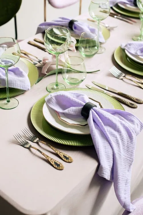 Velvet chairs lilac green shades