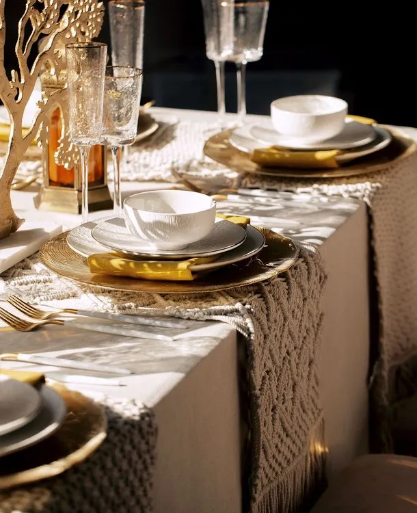 Velvet lounge tablescape cozy seating