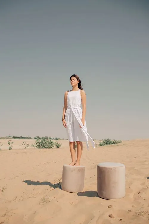 Velvet poufs desert seating