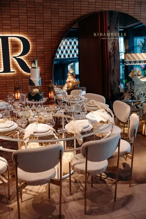 White glass table cozy chairs