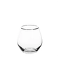 ALONSO water glass with silver rim