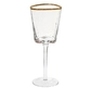 EVANS glass 390 ml with gold rim