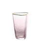 Pink EVANS highball with gold rim