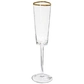 EVANS flute glass with gold rim