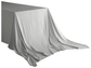 LARGO XL pearl grey rectangular tablecloth #104