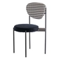 Black mix TEMPO chair with BLACK seat #332 and PIED-DE-POULE back