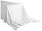LARGO XL white rectangular tablecloth #101