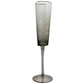 Smoke EVANS flute glass with gold rim