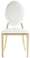 Gold DUPONT velvet chair, white #437