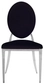 Silver DUPONT velvet chair, black #330/902