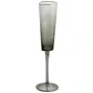 Smoke EVANS flute glass with gold rim